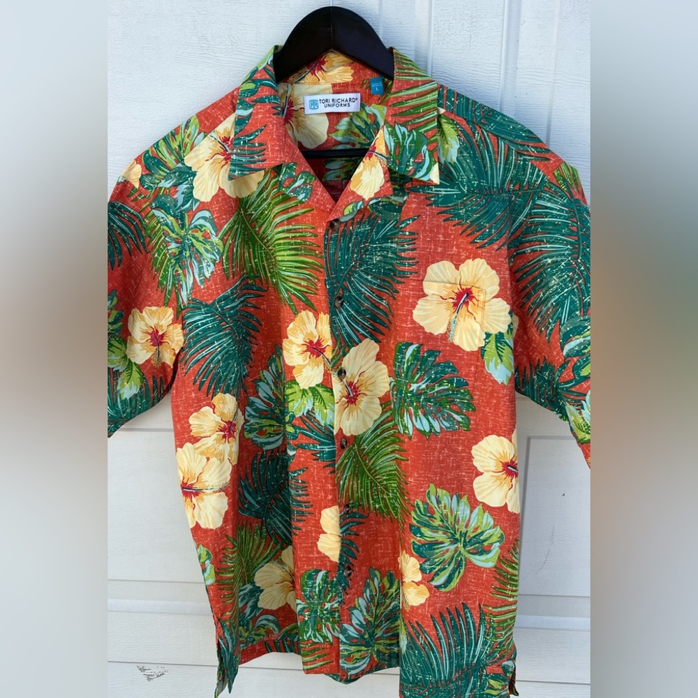 Men's Tori Richard Uniform button down shirt floral L